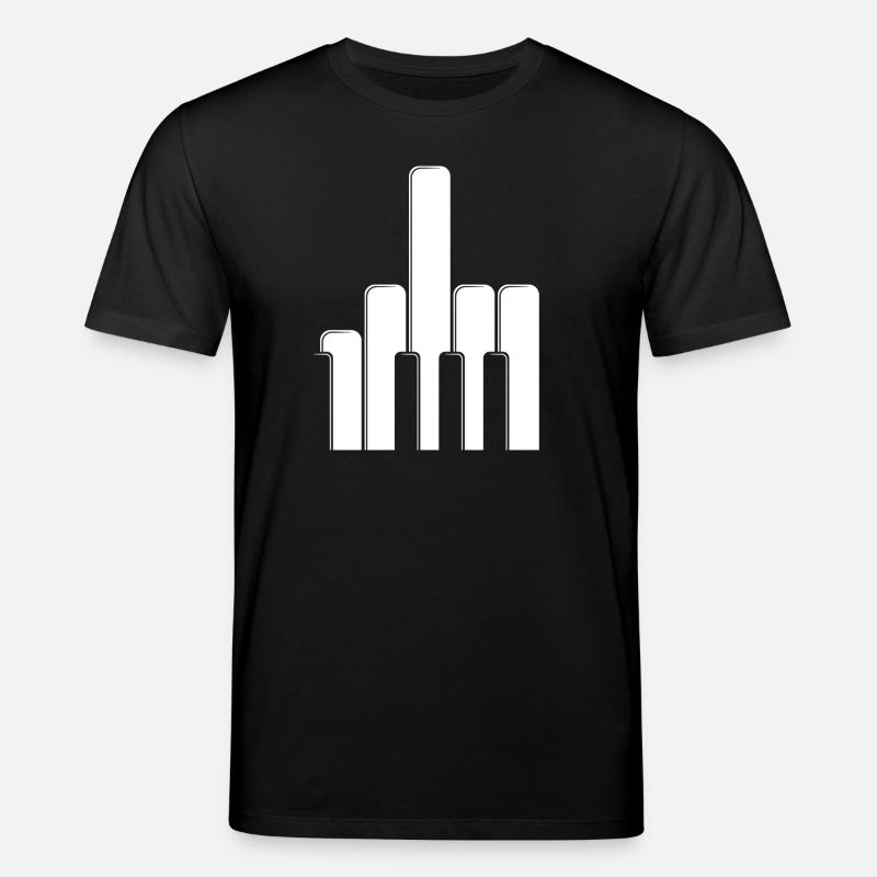 Klaviertasten Mittelfinger - Stanley/Stella Unisex Bio-T-Shirt CREATOR - Schwarz