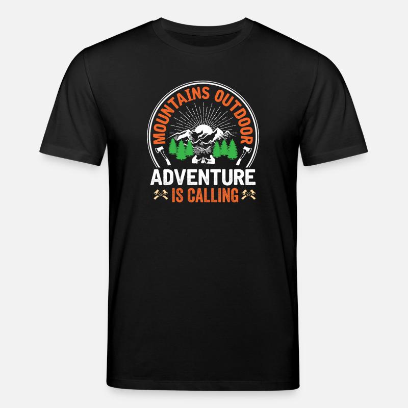Berge – Das Abenteuer ruft - Stanley/Stella Unisex Bio-T-Shirt CREATOR  - Schwarz