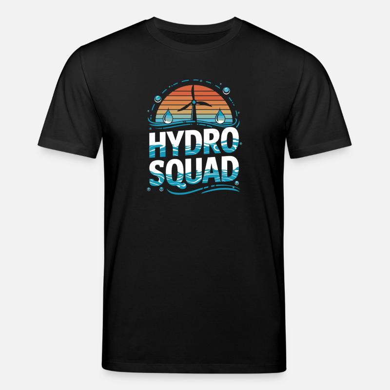  Hydro Squad Erneuerbare Energie Wasserkraft - Stanley/Stella Unisex Bio-T-Shirt CREATOR  - Schwarz