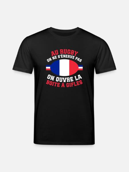 Rugby Boîte à Gifles - T-shirt bio CREATOR Stanley/Stella Unisexe - noir