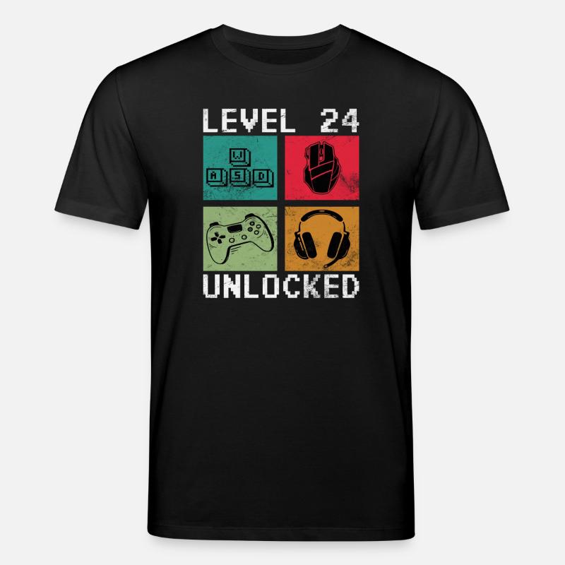 Level 24 Unlocked - Stanley/Stella CREATOR Unisex Organic T-Shirt - black