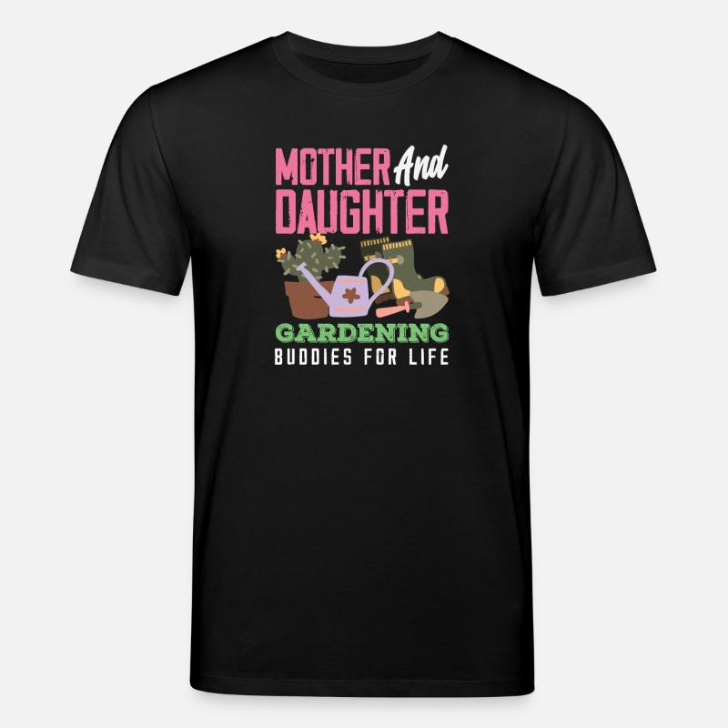 Mutter-tochter-pflanzenliebhaberin Gartenarbeit - Stanley/Stella Unisex Bio-T-Shirt CREATOR - Schwarz