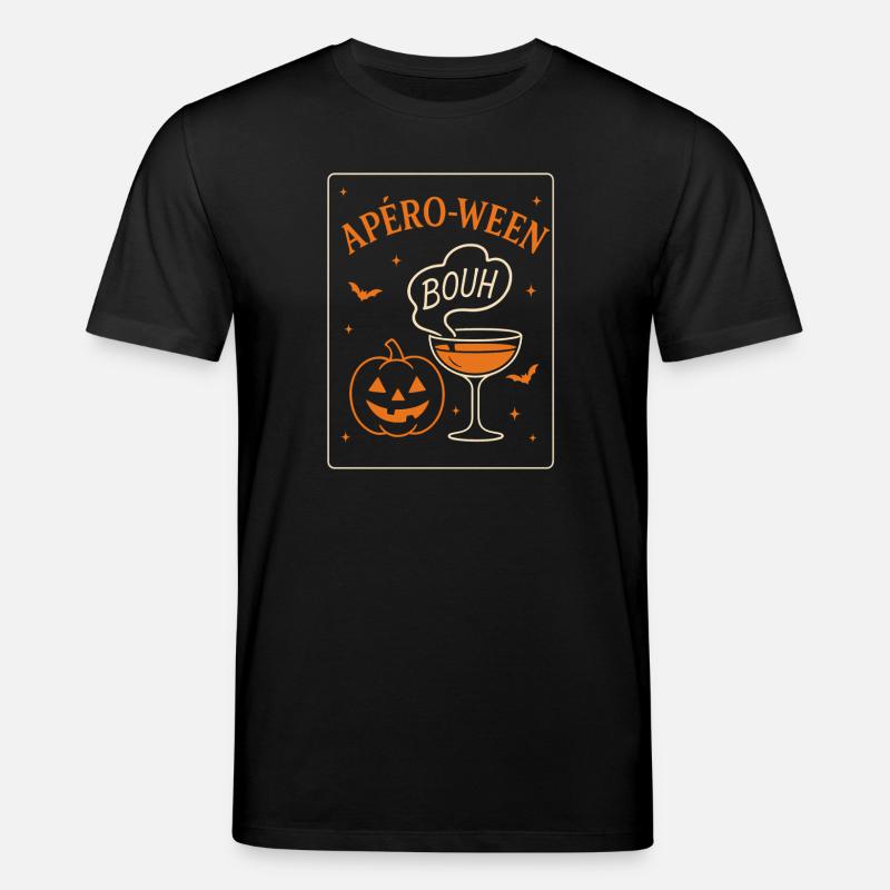 Aperitif-ween Pumpkin Humor - Stanley/Stella Unisex Bio-T-Shirt CREATOR  - Schwarz