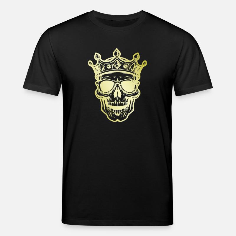 Totenkopf König Krone - Stanley/Stella Unisex Bio-T-Shirt CREATOR  - Schwarz
