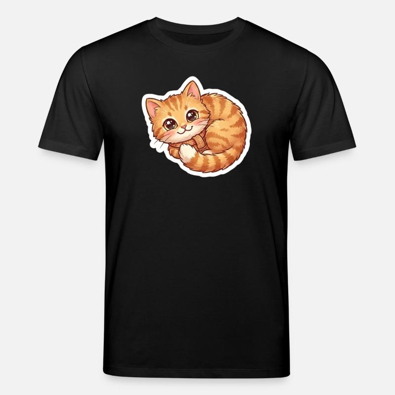 Écharpe douillette orange pour chat - T-shirt bio CREATOR Stanley/Stella Unisexe - noir