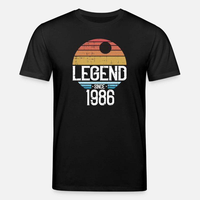 Legend 1986 Retro Sonnenlogo - Stanley/Stella Unisex Bio-T-Shirt CREATOR  - Schwarz
