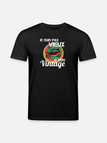 Ich bin kein altes Oldtimer-Auto - Stanley/Stella Unisex Bio-T-Shirt CREATOR  - Schwarz