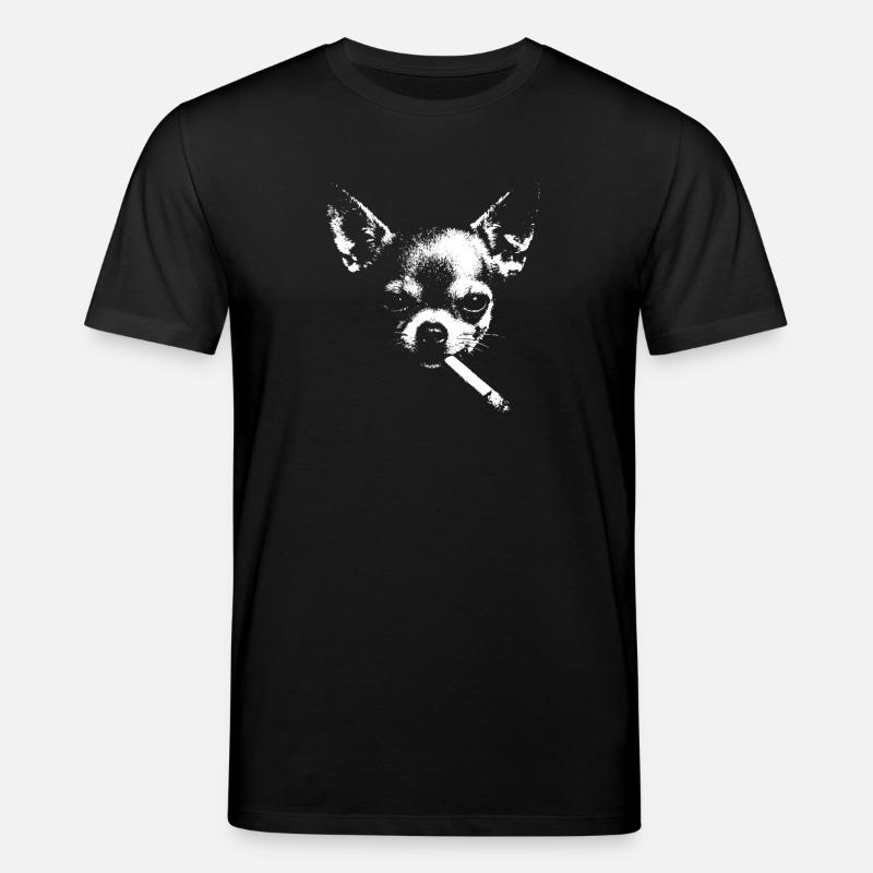 Chihuahua Noir mit Zigarette - Stanley/Stella Unisex Bio-T-Shirt CREATOR  - Schwarz