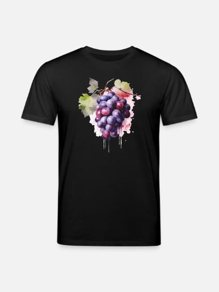 Raisins Aquarelle - T-shirt bio CREATOR Stanley/Stella Unisexe - noir