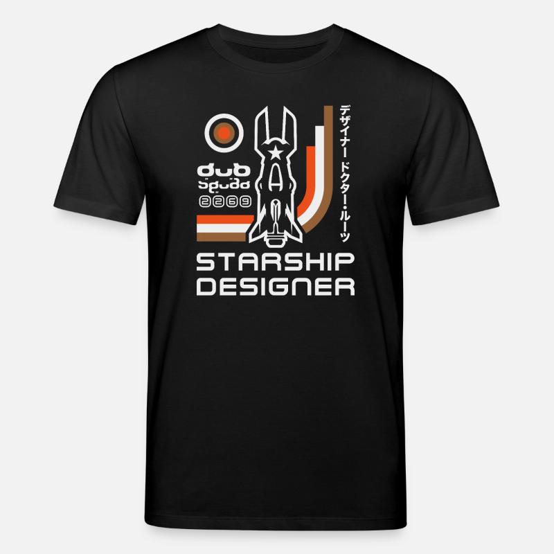 Designer des Retro-Raketenraumschiffs - Stanley/Stella Unisex Bio-T-Shirt CREATOR  - Schwarz