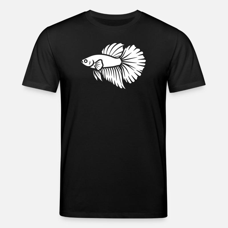 Kampffisch Betta Fisch Aquaristik Vektor - Stanley/Stella Unisex Bio-T-Shirt CREATOR  - Schwarz