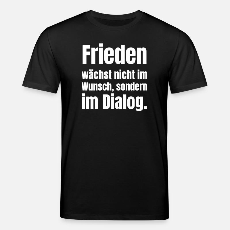 Dialog für Frieden Zitat Design - Stanley/Stella Unisex Bio-T-Shirt CREATOR - Schwarz