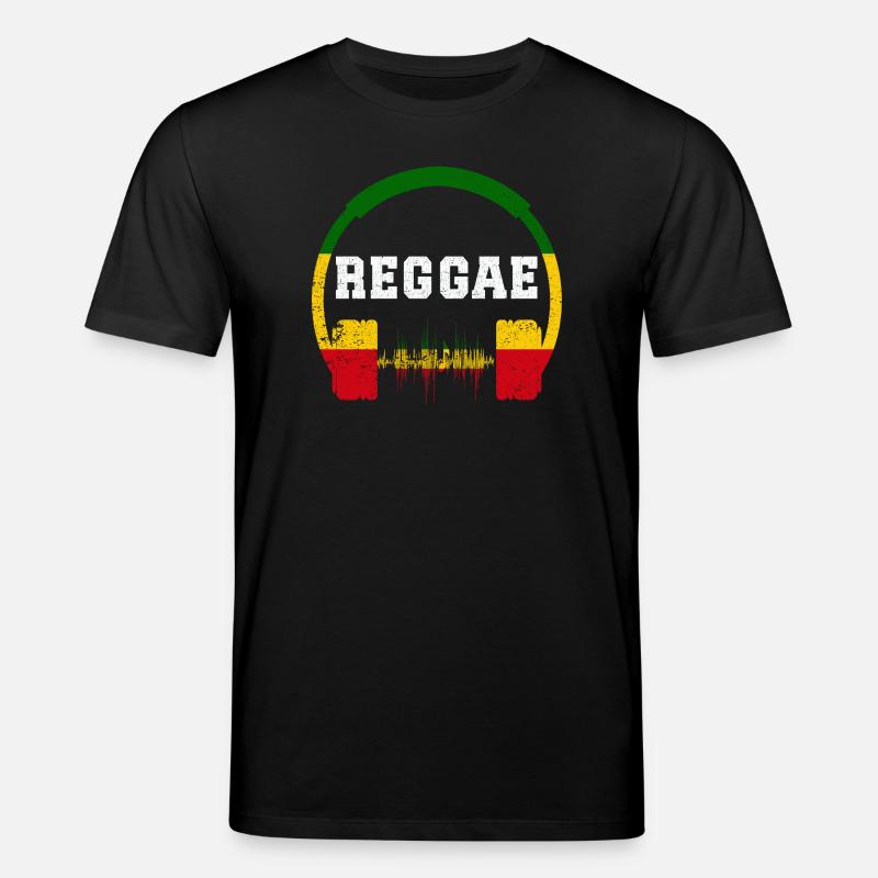 Reggae Kopfhörer Wellen-Design - Stanley/Stella Unisex Bio-T-Shirt CREATOR  - Schwarz
