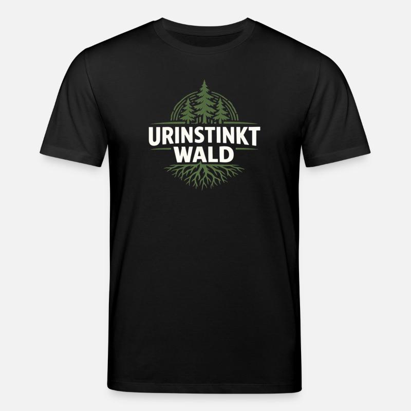 Primal Instinct Forest Emblem - Stanley/Stella CREATOR Unisex Organic T-Shirt - black