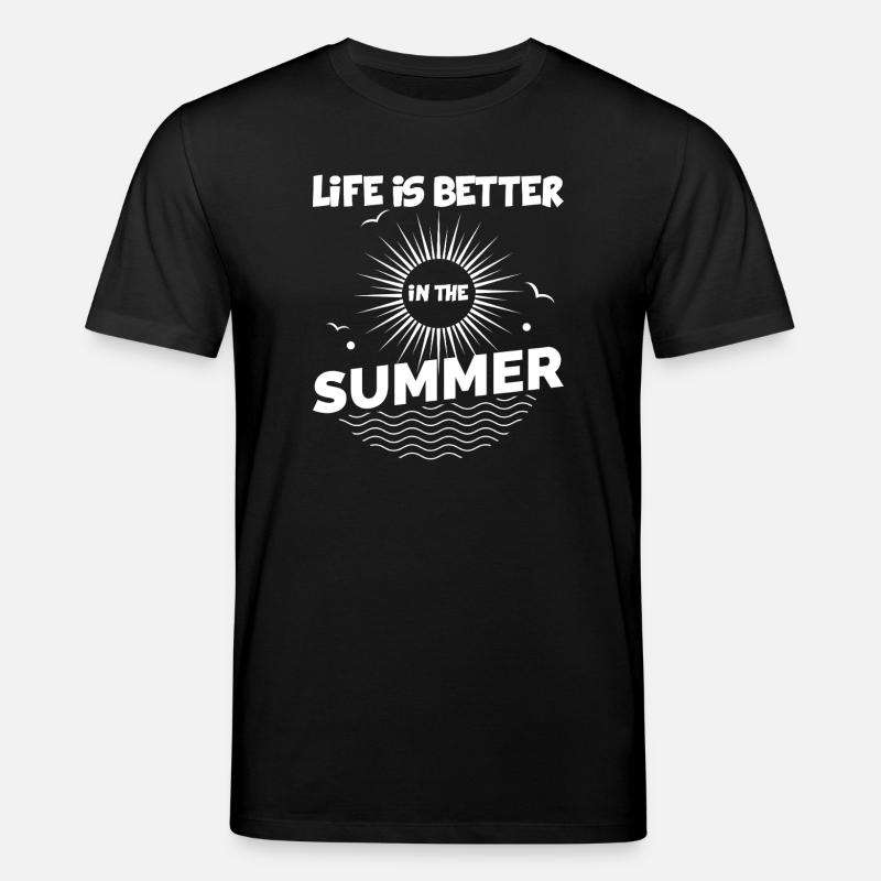 Leben Besser Im Sommer - Stanley/Stella Unisex Bio-T-Shirt CREATOR  - Schwarz