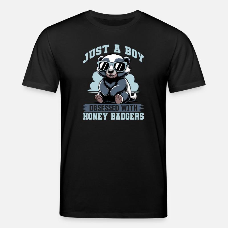 Funny Honey Badger - Stanley/Stella Unisex Bio-T-Shirt CREATOR  - Schwarz