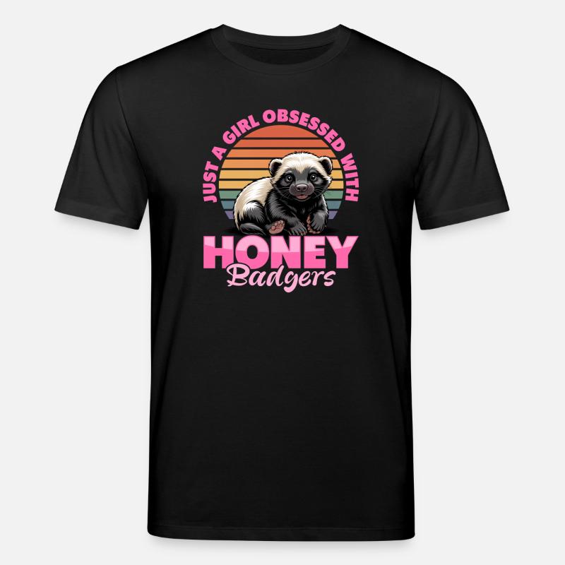 Funny Honey Badger - Stanley/Stella Unisex Bio-T-Shirt CREATOR  - Schwarz