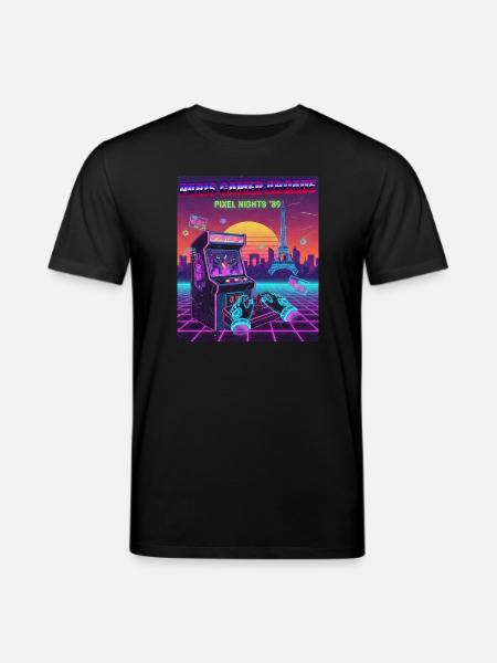 Paris Cyber Gamer - T-shirt bio CREATOR Stanley/Stella Unisexe - noir