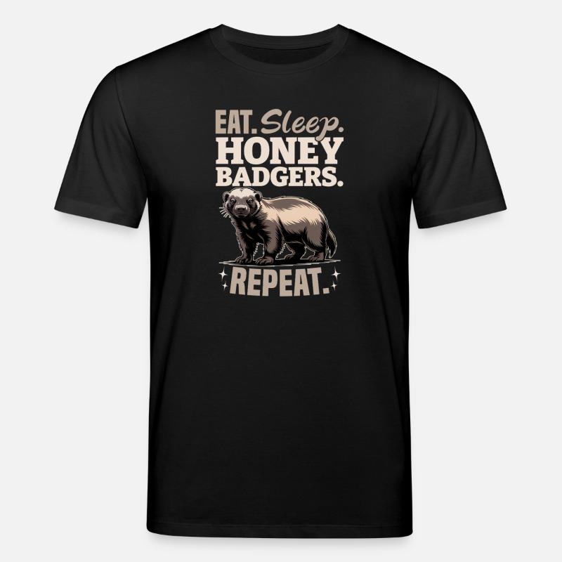 Funny Honey Badger - Stanley/Stella Unisex Bio-T-Shirt CREATOR  - Schwarz