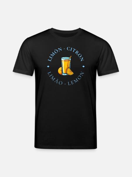 Lemonade Citrus Circle Logo - Stanley/Stella CREATOR Unisex Organic T-Shirt - black