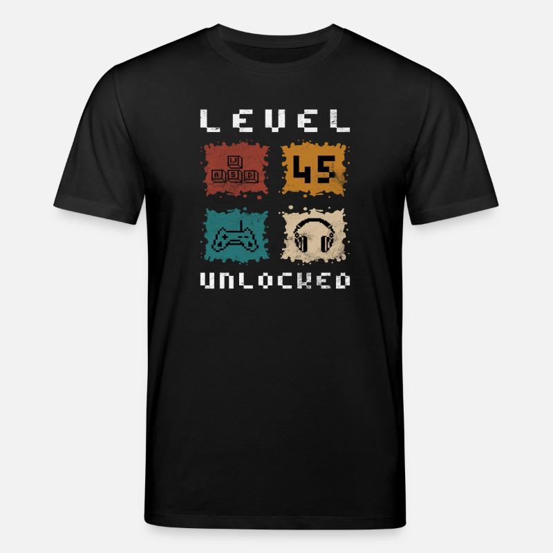 Niveau 45 débloqué - T-shirt bio CREATOR Stanley/Stella Unisexe - noir