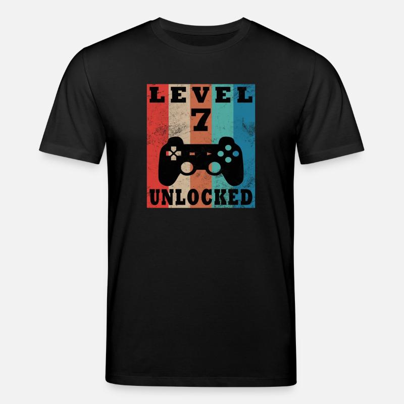 Level 7 freigeschaltet Retro-Controller - Stanley/Stella Unisex Bio-T-Shirt CREATOR  - Schwarz