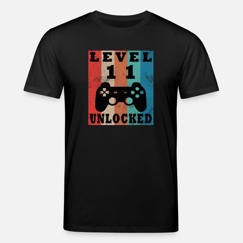 Level 11 Unlocked Controller - Stanley/Stella CREATOR Unisex Organic T-Shirt - black