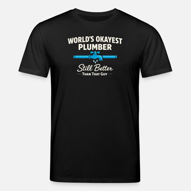 Pfeifenflüsterer, Klempnerhandwerk, Humor-geschenk - Stanley/Stella Unisex Bio-T-Shirt CREATOR  - Schwarz