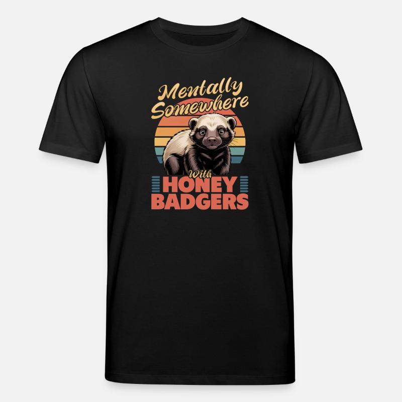 Funny Honey Badger - Stanley/Stella Unisex Bio-T-Shirt CREATOR  - Schwarz