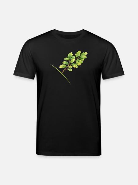 Leaf Branch Oak - Aquarelle - T-shirt bio CREATOR Stanley/Stella Unisexe - noir