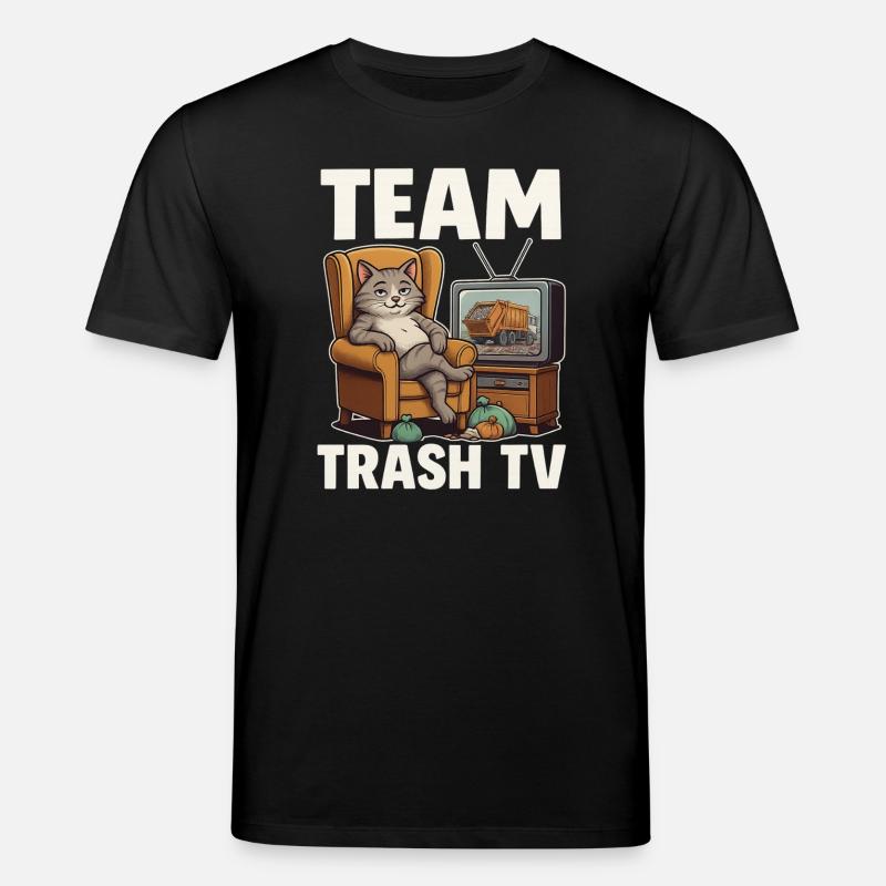 Team Trash TV Katze - Stanley/Stella Unisex Bio-T-Shirt CREATOR - Schwarz