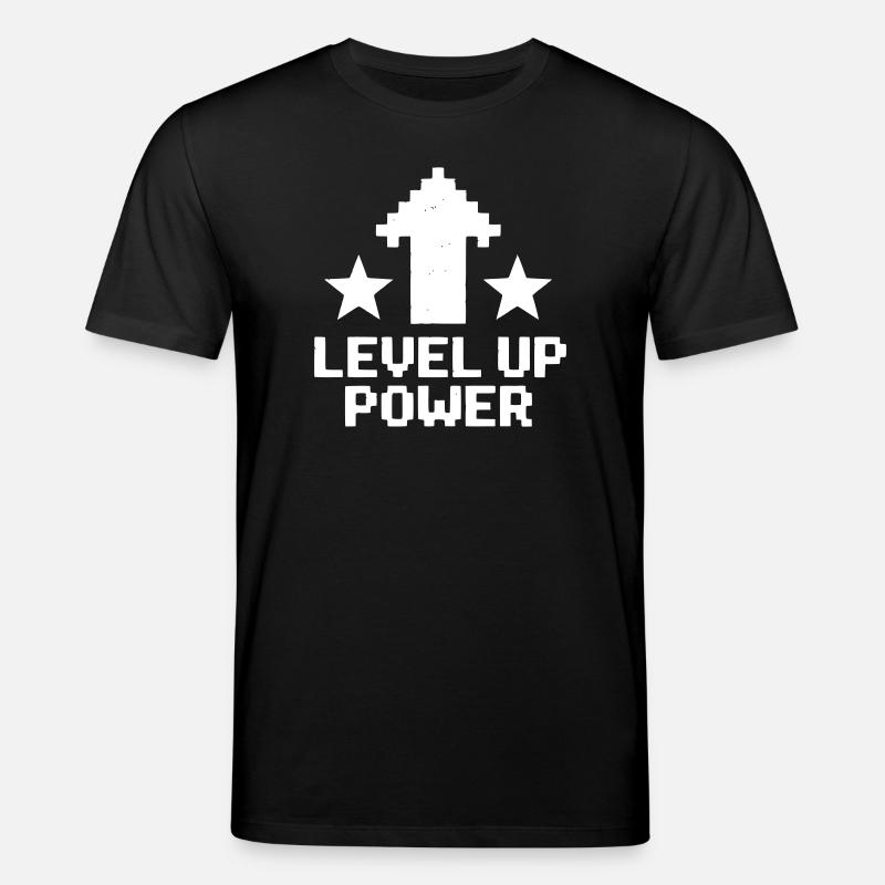 Level Up Power Pixel Art - Stanley/Stella Unisex Bio-T-Shirt CREATOR  - Schwarz