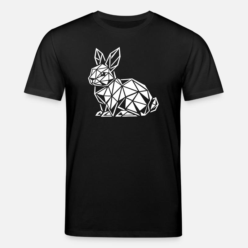 Geometric Rabbit Magic Easter Bunny - Stanley/Stella CREATOR Unisex Organic T-Shirt - black