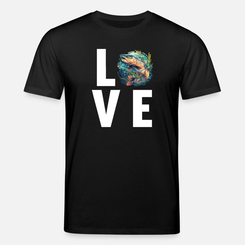 Lachse Lachs - Stanley/Stella Unisex Bio-T-Shirt CREATOR  - Schwarz