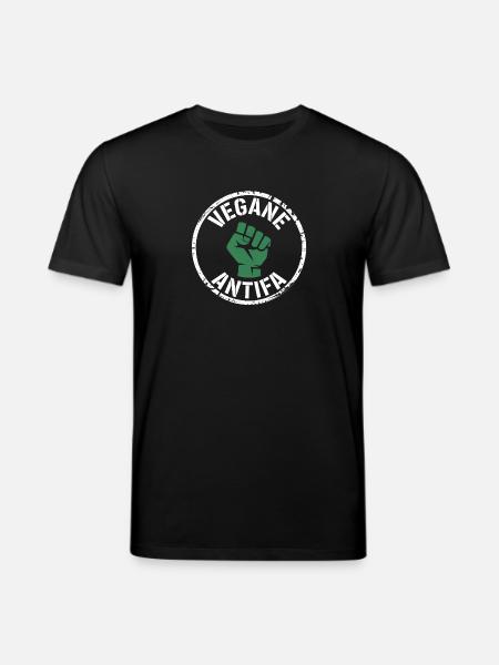 Vegan Antifa - Against the Right - Stanley/Stella CREATOR Unisex Organic T-Shirt - black