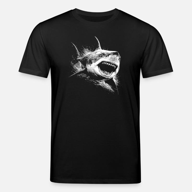Silhouette du requin noir et blanc - T-shirt bio CREATOR Stanley/Stella Unisexe - noir