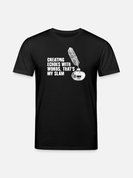 Quill Echoes Slam Poetry - Stanley/Stella CREATOR Unisex Organic T-Shirt - black