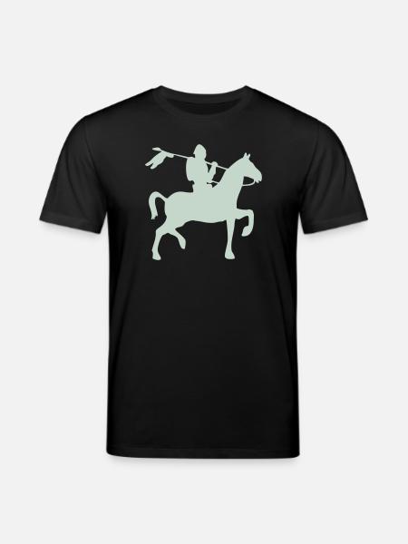 Chevalier guerrier à cheval - T-shirt bio CREATOR Stanley/Stella Unisexe - noir