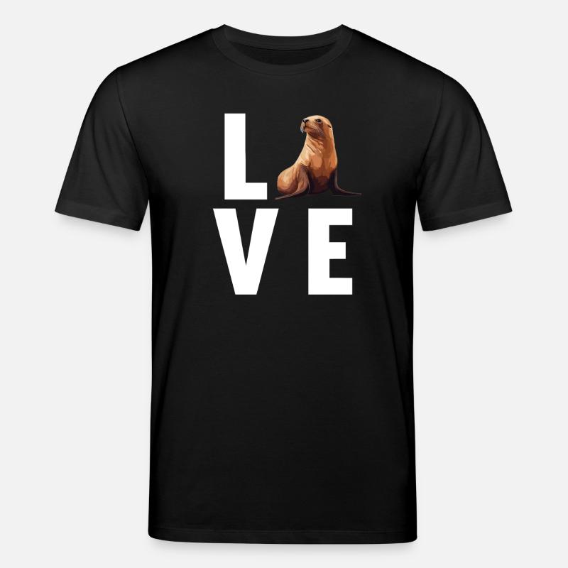 Seelöwen Seelöwe - Stanley/Stella Unisex Bio-T-Shirt CREATOR - Schwarz