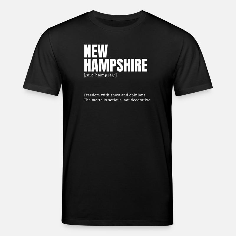 New Hampshire Schneetext - Stanley/Stella Unisex Bio-T-Shirt CREATOR  - Schwarz