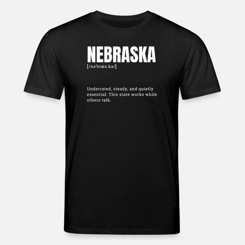 Nebraska Bold Typo Emblem - Stanley/Stella Unisex Bio-T-Shirt CREATOR - Schwarz