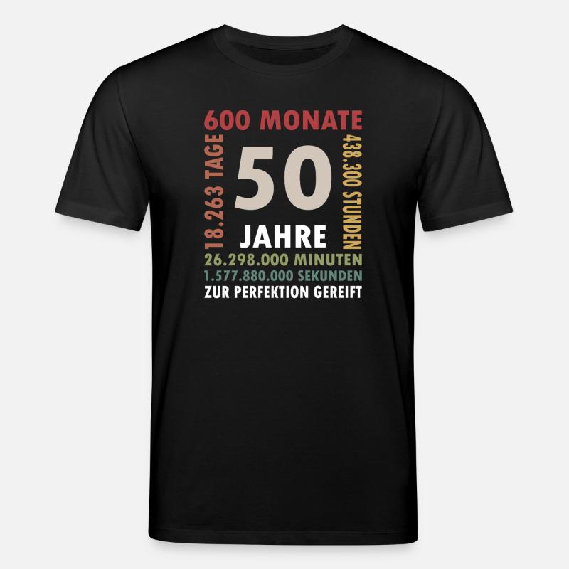 50e anniversaire Temps de maturité - T-shirt bio CREATOR Stanley/Stella Unisexe - noir