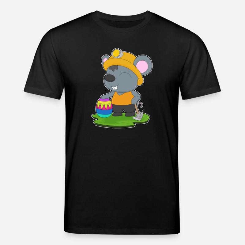 Mouse Easter Mining - Stanley/Stella CREATOR Unisex Organic T-Shirt - black