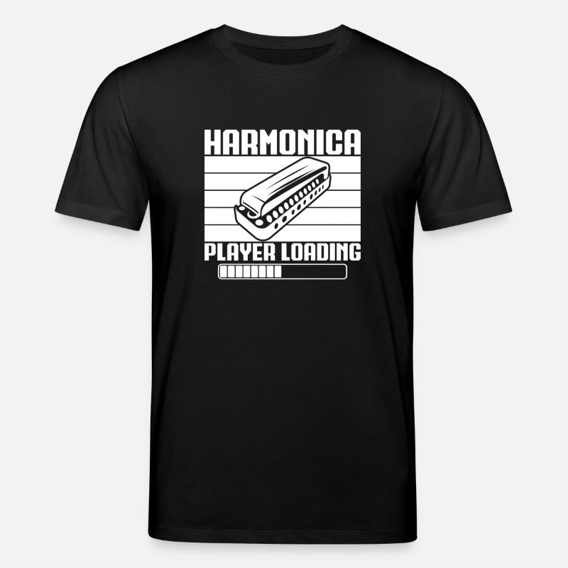 Musiciste d’harmonica chargeant l’harmonica - T-shirt bio CREATOR Stanley/Stella Unisexe - noir