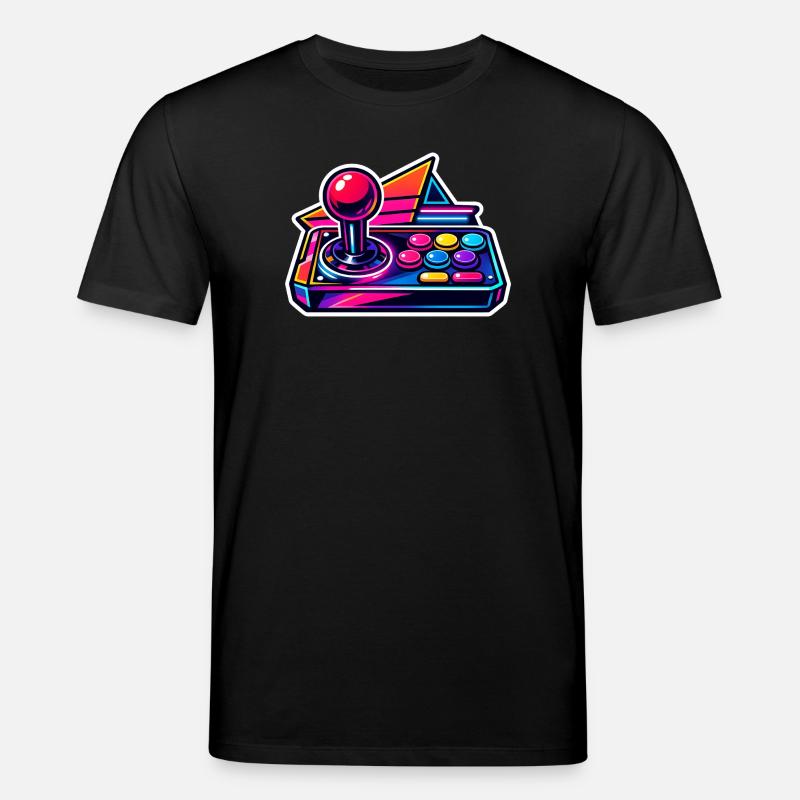 Neon Arcade Joystick Retro - Stanley/Stella Unisex Bio-T-Shirt CREATOR  - Schwarz
