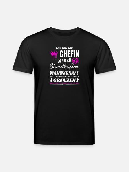 Chefin der Standhaften Mannschaft Chefin Geschenke - Stanley/Stella CREATOR Unisex Organic T-Shirt - black