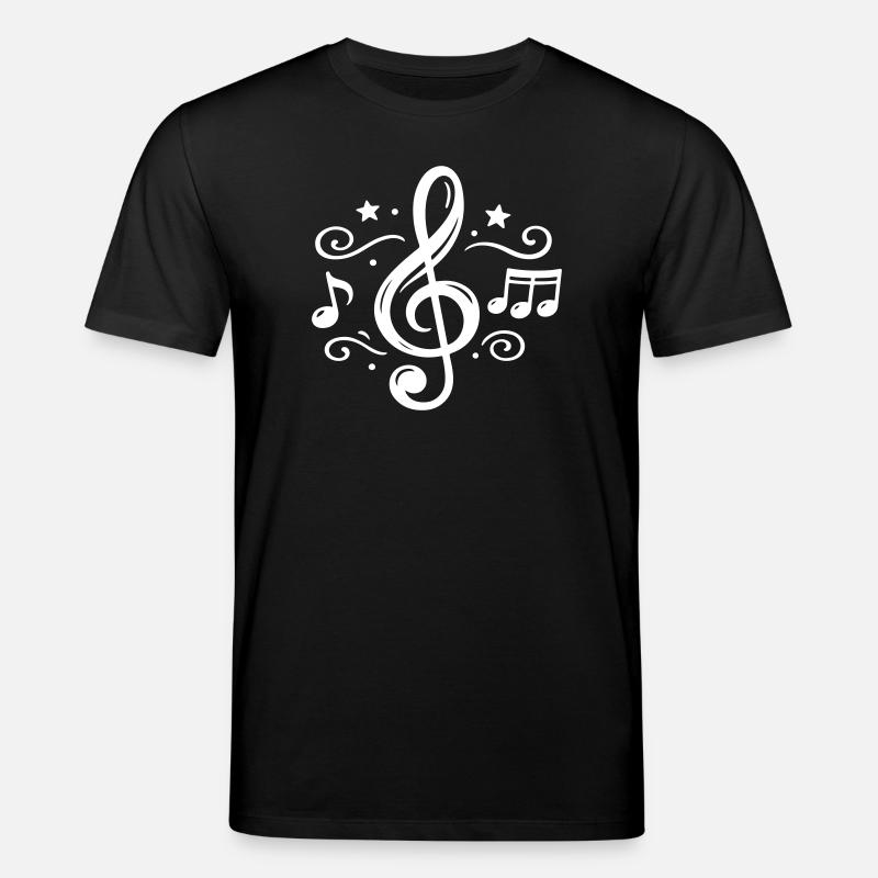 Notes musicales de clé - T-shirt bio CREATOR Stanley/Stella Unisexe - noir