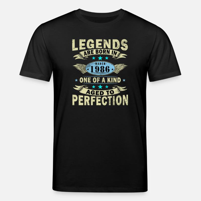 Legende seit März 1986 - Stanley/Stella Unisex Bio-T-Shirt CREATOR - Schwarz