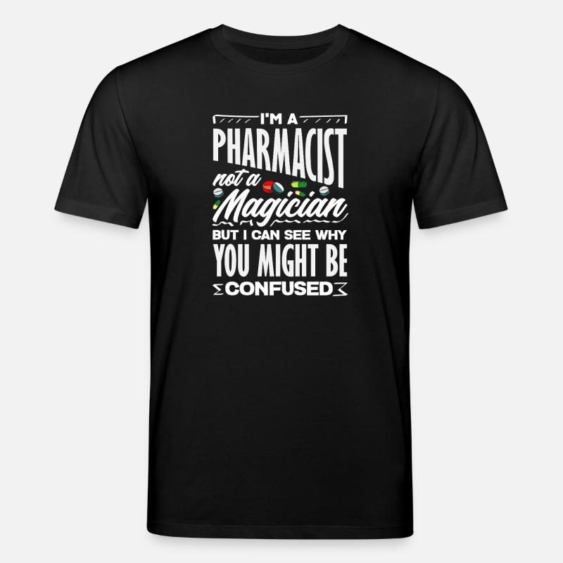Apotheker Kein Zauberer Pharmazietechniker - Stanley/Stella Unisex Bio-T-Shirt CREATOR  - Schwarz
