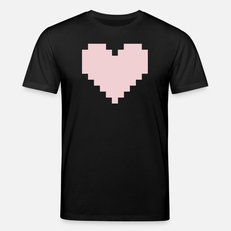 Pixel Pink Herz - Stanley/Stella Unisex Bio-T-Shirt CREATOR  - Schwarz